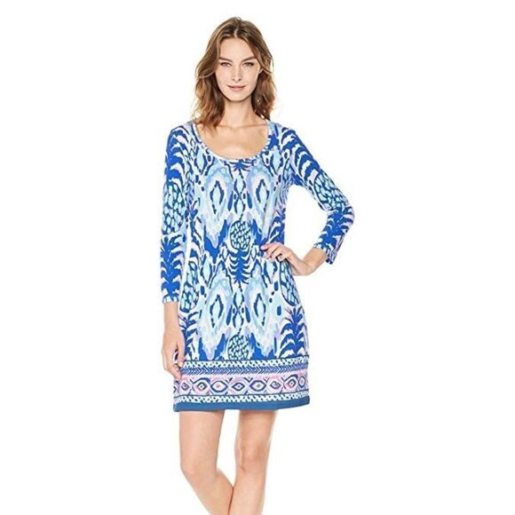 💜 Lilly Pulitzer Beacon Dress in Serene Blue Size Small - Picture 4 of 7